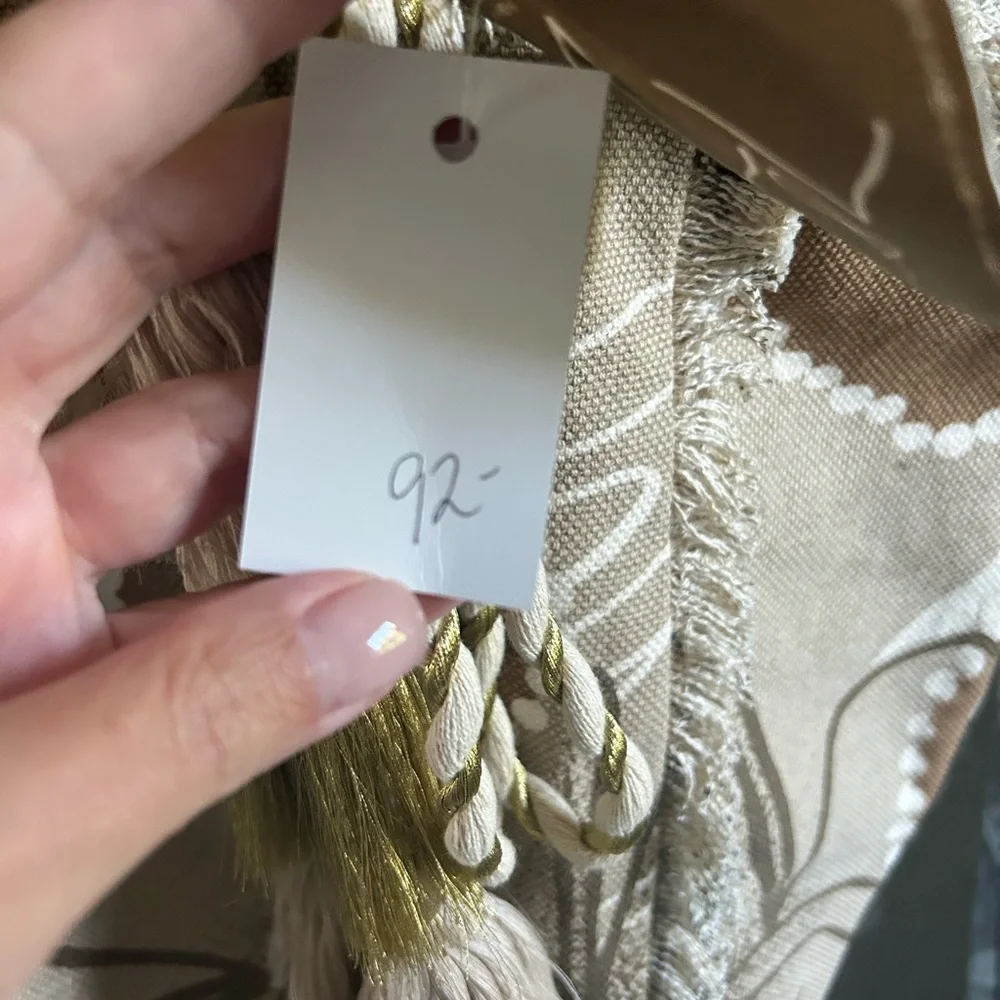 Artisan Fringed Tote Bag - Brown and Cream - Picture 10 of 11